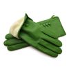 Womens Genuine Soft Leather Gloves Fully Lined. (Light Green, Medium 7")