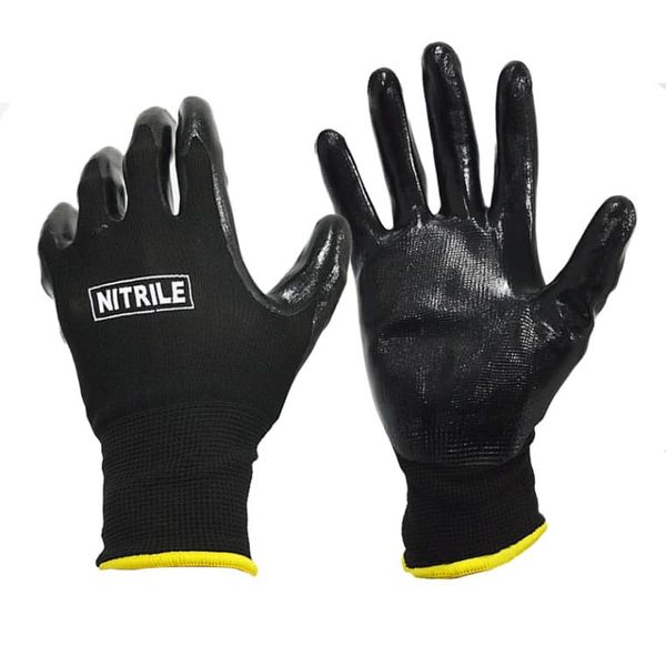 Vivahome Nitrile Backless Gloves, Pack of 10, Medium