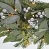 Mr Crimbo Silver Berry 60cm Wreat/LED Lights