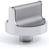 Whirlpool Range Burner Knob Set - 5 Stainless Steel Knobs with Reinforced Design