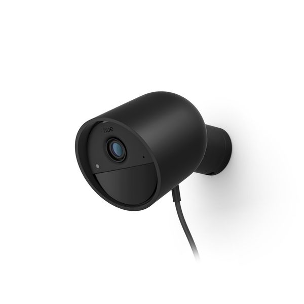 Philips Hue Secure Wired Smart 1080p Security Camera Black Indoor or outdoor Easy to install Two-way communication Works with the security center in the Hue app