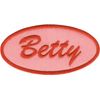 Betty Name Tag - Embroidered Iron on Patch
