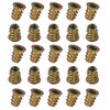 YoiYee M6 x 13mm Wood Insert Hex Socket Nuts - Threaded Flanged Hex Socket Nut Insert for Wood Furniture, DIY Projects - 25 Pack