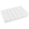 FLAMBEAU T806 Compartment Box,Snap,Clear,2 5/16 in PK 6