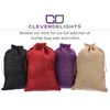 CleverDelights 18" x 24" Red Burlap Bag with Drawstring