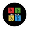 Cricket Player Bat ball and stumps Men PopSockets Swappable PopGrip