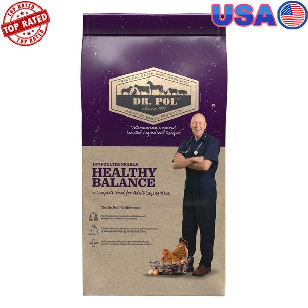 Healthy Balance Poultry Pearls Layer Feed 30lb Digestion Support Egg Production