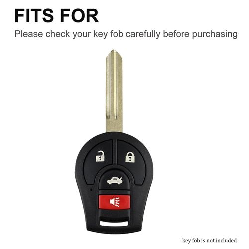 TPU Key Fob Cover fits for Nissan Sentra 2013 2014 2015 Car Key Fob Case for Rogue 2008-2015/Versa 2007-2015/Armada 2004-2015/Quest/Murano/Infiniti FX35 FX45 CWTWB1U816 (for Nissan A)