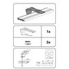 GARDINIA Angle Bracket For 3-Track Panel Curtain Rails, Metal, White
