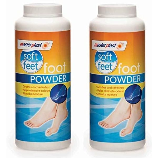 2x Foot Powder, Soothes and Refreshes, Absorbs Moisture Helps Eliminate Odours Smell