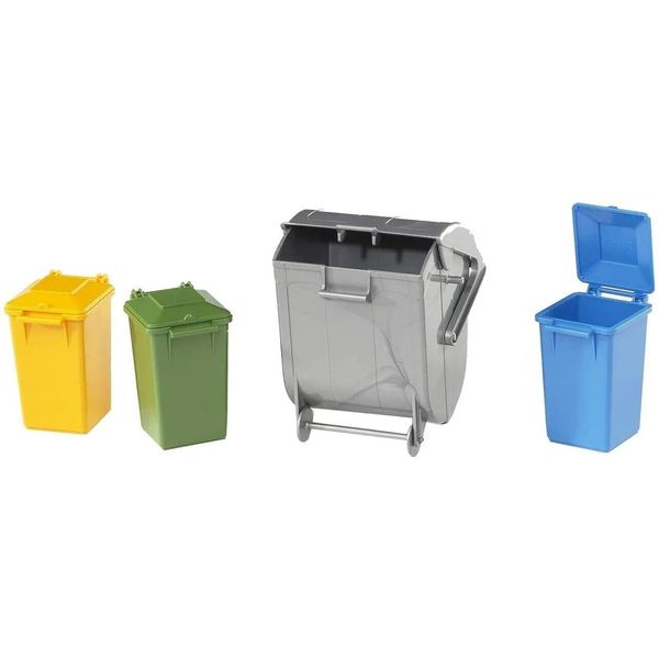 Bruder 02607 Accessories Garbage Can Set 3 Small/1 Large