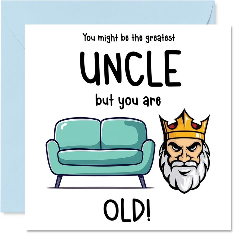 Rude Uncle Birthday Card Sofa King Old Funny Happy Birthday Card