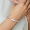 Silver  Medical ID Bracelet w/Curb Link XSM5