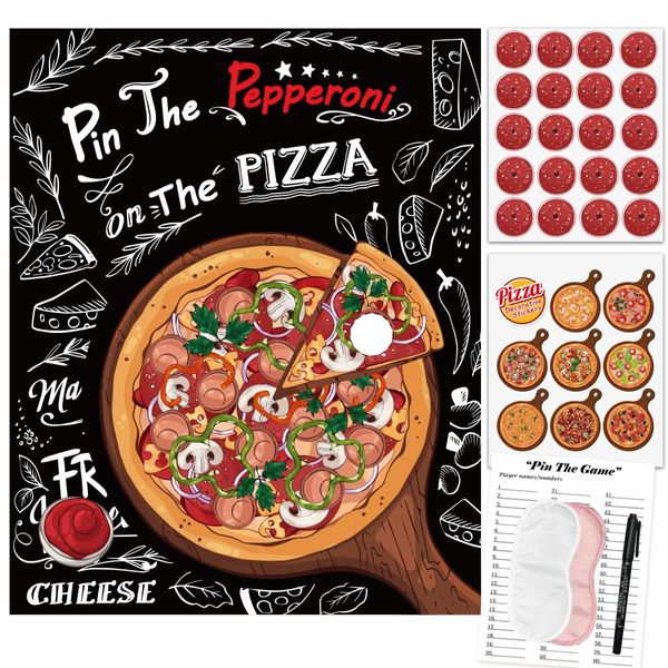 Pizza Party Decorations Pin The Pepperoni on The Pizza Party Game for Pizza Family Night Birthday Party Pizza Party Supplies Favors