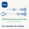 MAM 1 x Pacifier Adjustable Length Adjustable Teat Cover Washable for All Types of Pacifiers, Teething Rings and Toys - Blue