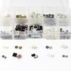 250 PCS 10 Value Tactile Push Button Switch Micro Momentary Tact Assortment Kit, for TV Audio Remote Key Cameras Computers, with Plastic Box