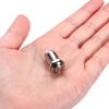 sourcing map Momentary Metal Push Button Switch 10mm Mounting Dia 1NO Silver LED Light, High Head, 2pcs