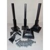 4" Handrail POST REPAIR leg base NO WELDING slips into 1" POSTS covers bolts PP
