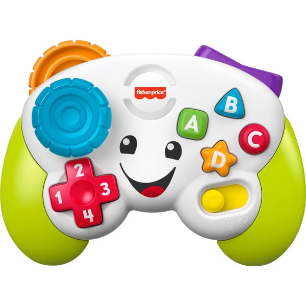 Fisher-Price Baby & Toddler Toy Laugh & Learn Game & Learn Controller Green Pretend Video Game with Music & Lights for Infants Ages 6+ Months