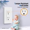 Matte White Decorator Wall Receptacle Outlets, Tamper Resistant 15 Amp Standard 