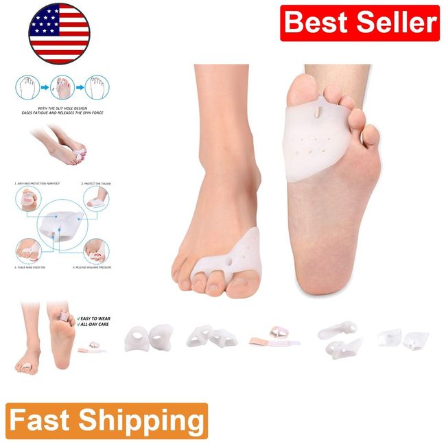 Bunion Corrector & Toe Straightener - Gel Pads for Hammer Toe & Callus Relief