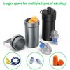Portable Ear Plug Carrying Case, Urekt Waterproof Metal Earplug Case Keychain Container Holder（2 Pack）