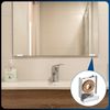 sourcing map 4Pcs Spring Loaded Mirror Hanger Clips, Frameless Mirror Holder Mount Bracket Hardware Kit with Screw for Wall Mounting, Silver