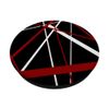 Red and White Strips On Black Pattern PopSockets Swappable PopGrip