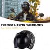 Soman 3 Snap Bubble Visors, Snap On Bubble Face Shield 3 Snap Compatible with Motorcycle 3/4 Open Face Helmets (Gold)