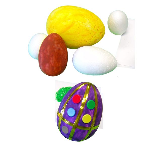 Major Brushes Assorted Polystyrene Eggs Pack of 30