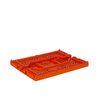 Ay-Kasa Folding Crate, Sturdy Folding Box, Plastic, Stackable, Orange, Midi (40 x 30 x 14 cm)