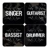 The Band 4 Coaster Set, Multi-Colour