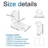 INCREWAY L Bracket Transparent 20 Pieces Clear Acrylic Corner Bracket 90 Degree Support Shelf Corner Brace Right Angle Bracket