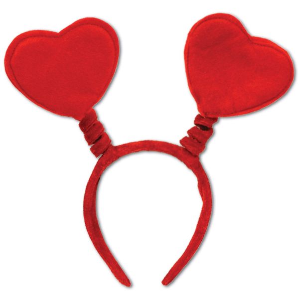 Beistle Heart Boppers Party Accessory (1 count) (1/Pkg), Red