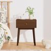 Small Solid Wood Nightstand with 1 Drawers, Mid-Century Modern Night Stand/End T