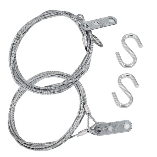 scottchen PRO Garage Door Safety Cable for Extension Springs Galvanized Carbon Steel 8'8" x 1/8" 7x7 Strands - 1Pair