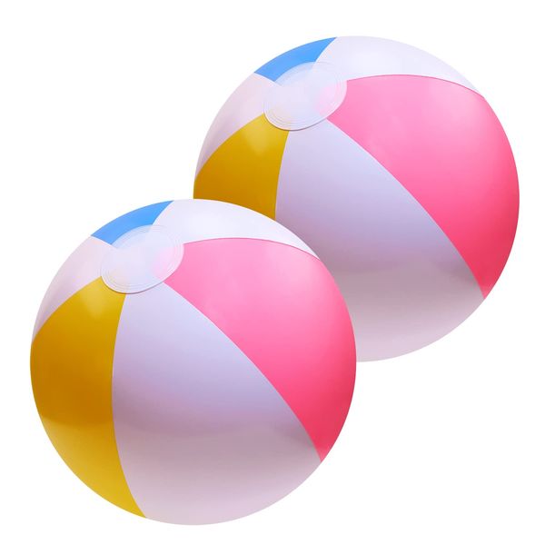 PENTA ANGEL Beach Balls 2PCS 12 Inch Inflatable/Blow Up World Globe Swimming Pool Party Favors Game Water Toy Beachball for Women Men Adults Summer Outdoor Playing…