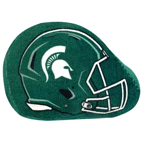 BEST PLUSH CAT TOY: NCAA MICHIGAN STATE SPARTANS Complete Set of 3 piece Cat Toys filled with Fresh Catnip. Includes: 1 Helmet Cat Toy, 1 Football Cat Toy with Feathers & 1 Beer Bottle. With Team LOGO
