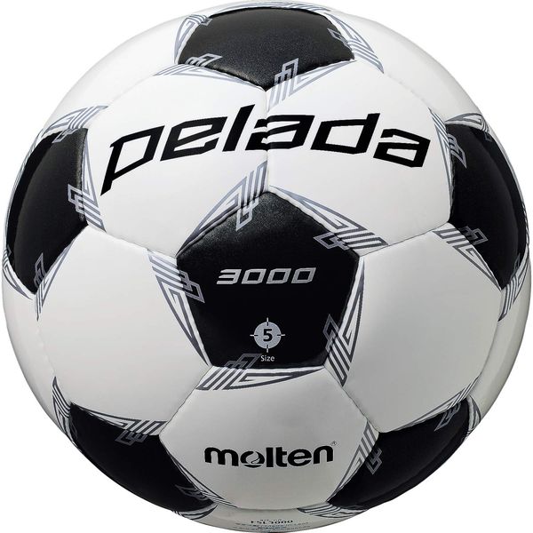 Molten F5L3000 Soccer Ball, No. 5 Ball, Junior High School Students and above, Pereda 3000 F5L3000, White x Metallic Black