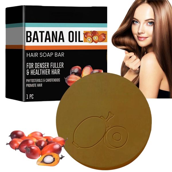 Bata-na Oil Shampoo Bar,Organic Bata-na Oil for Hair Growth,Hair Growth Shampoo,Anti Hair Loss Shampoo Soap with Raw Bata-na Oil,Hair Oil for Hair Growth,Bata-na Natural Hair Growth Oil,Natural Soap