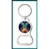 GALAXY OWL SCI FI CUSTOM BOTTLE OPENER KEYCHAIN KEY RING - STOCKING STUFFER GIFT