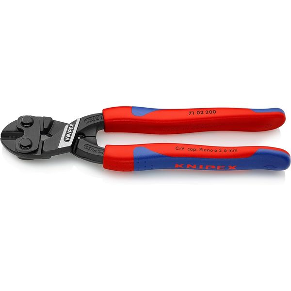 Knipex CoBolt® Compact Bolt Cutter black atramentized, with slim multi-component grips 200 mm 71 02 200