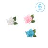 6 Rosen bestickt Patches Bügeln - REF.5163-U6