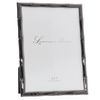 Lawrence Frames 5x7 Black Polished Metal Picture Frame with Bamboo Design