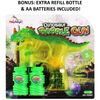 Dinosaur Bubble Gun: Battery Operated Bubble Maker Toys for Toddlers Boys and Kids | Batteries and Refill Bottles Included