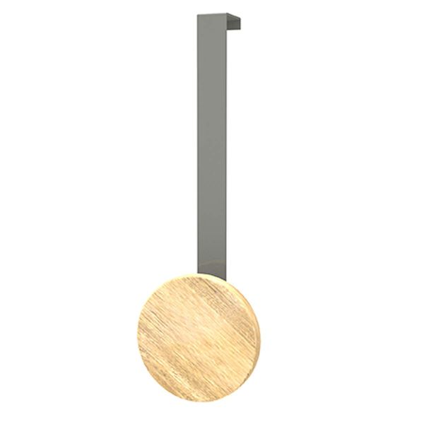 DESIGN BITE Door Hanger Hook, Long, Door Hook, Coat Hook, Door Storage, Round, Wooden, Natural (Door Hook L, Oak)