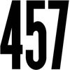 Duro Decal Permanent Adhesive Vinyl Numbers: 6" Gothic Black