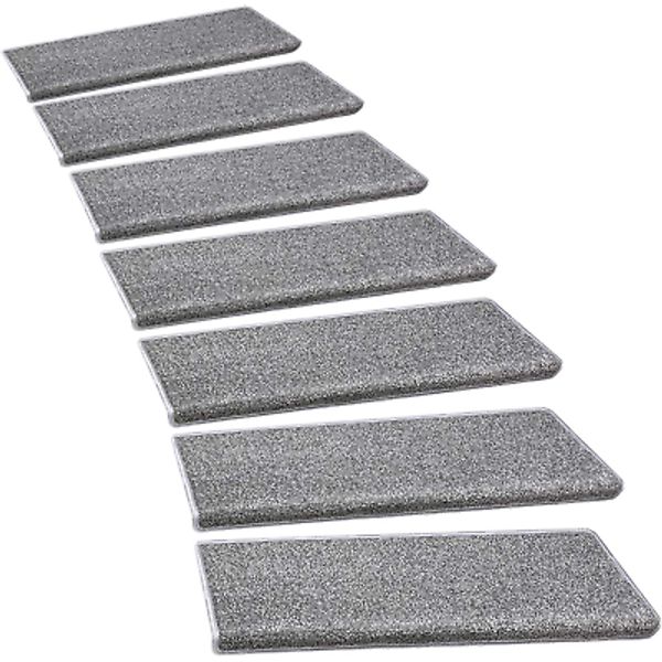 Bullnose Carpet Stair Treads Set Tape Free Non-Slip Indoor Stair Protectors Pet