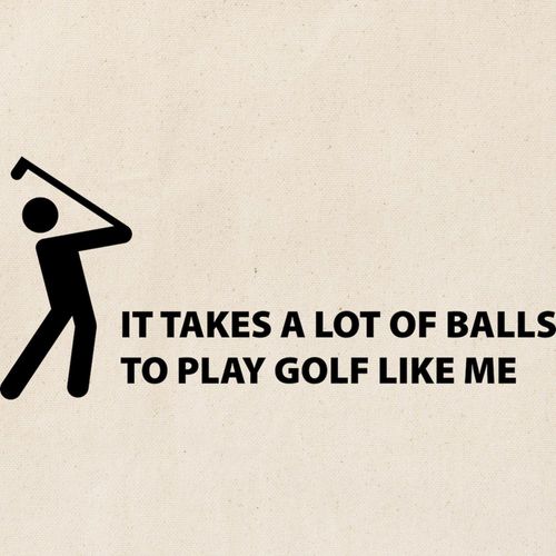 CafePress Takes A Lot Of Balls. Golf Tote Bag Reusable Natural Beige Canvas Shopping Bag