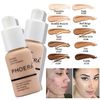 PHOERA Foundation & Primer Set, Full Coverage, Flat Top Kabuki Brushes & 2 Pcs Makeup Sponge (Buff Beige + Sand)